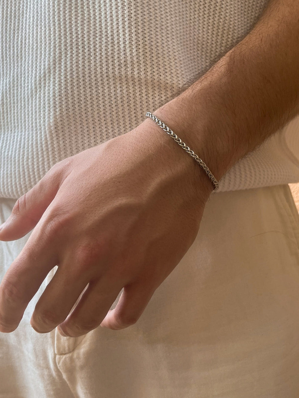 WHEAT BRACELET 3MM | Silver
