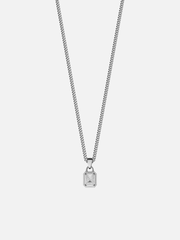 WHITE GEMSTONE CHAIN | Silver