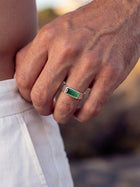GREEN COMO RING | Silver