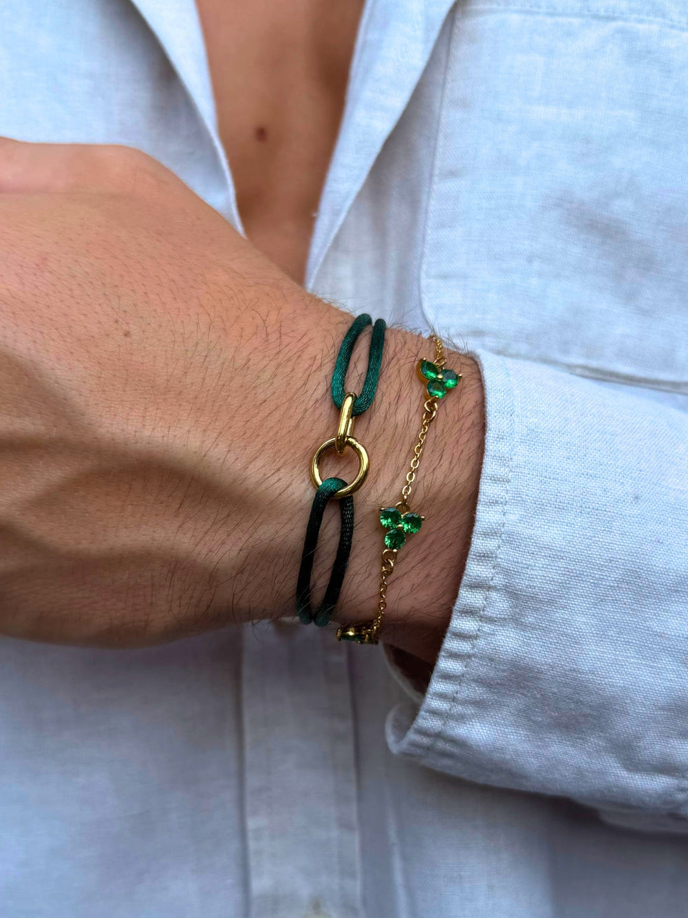 GREEN UNITY BRACELET | 18K Gold